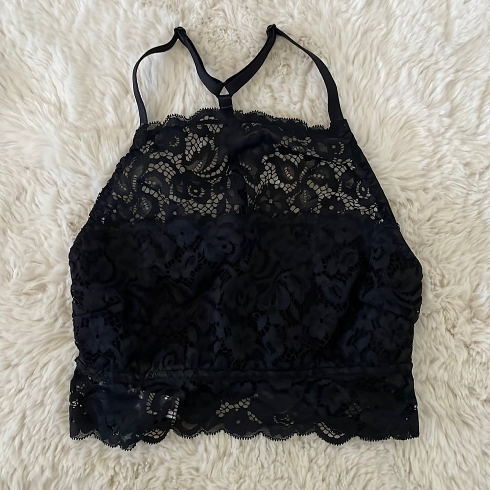 Target Black Lace High Neck Bralette